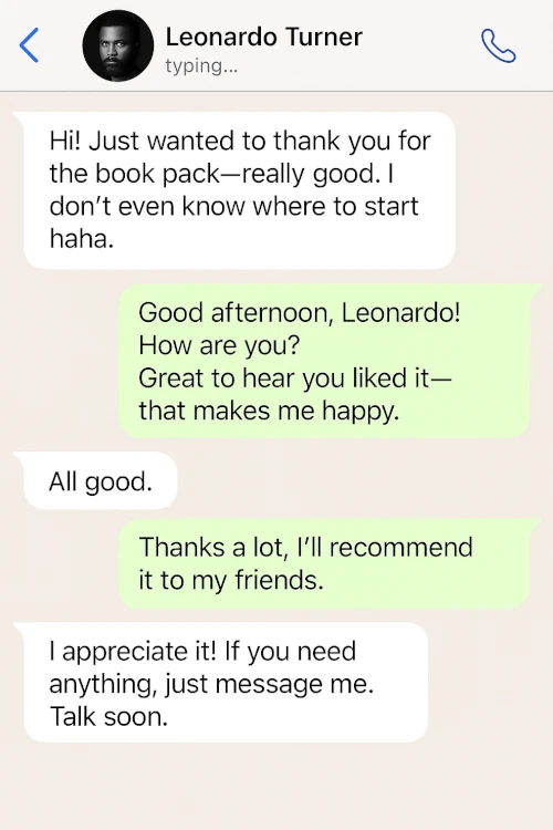 Testimonial 1 - WhatsApp